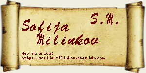 Sofija Milinkov vizit kartica